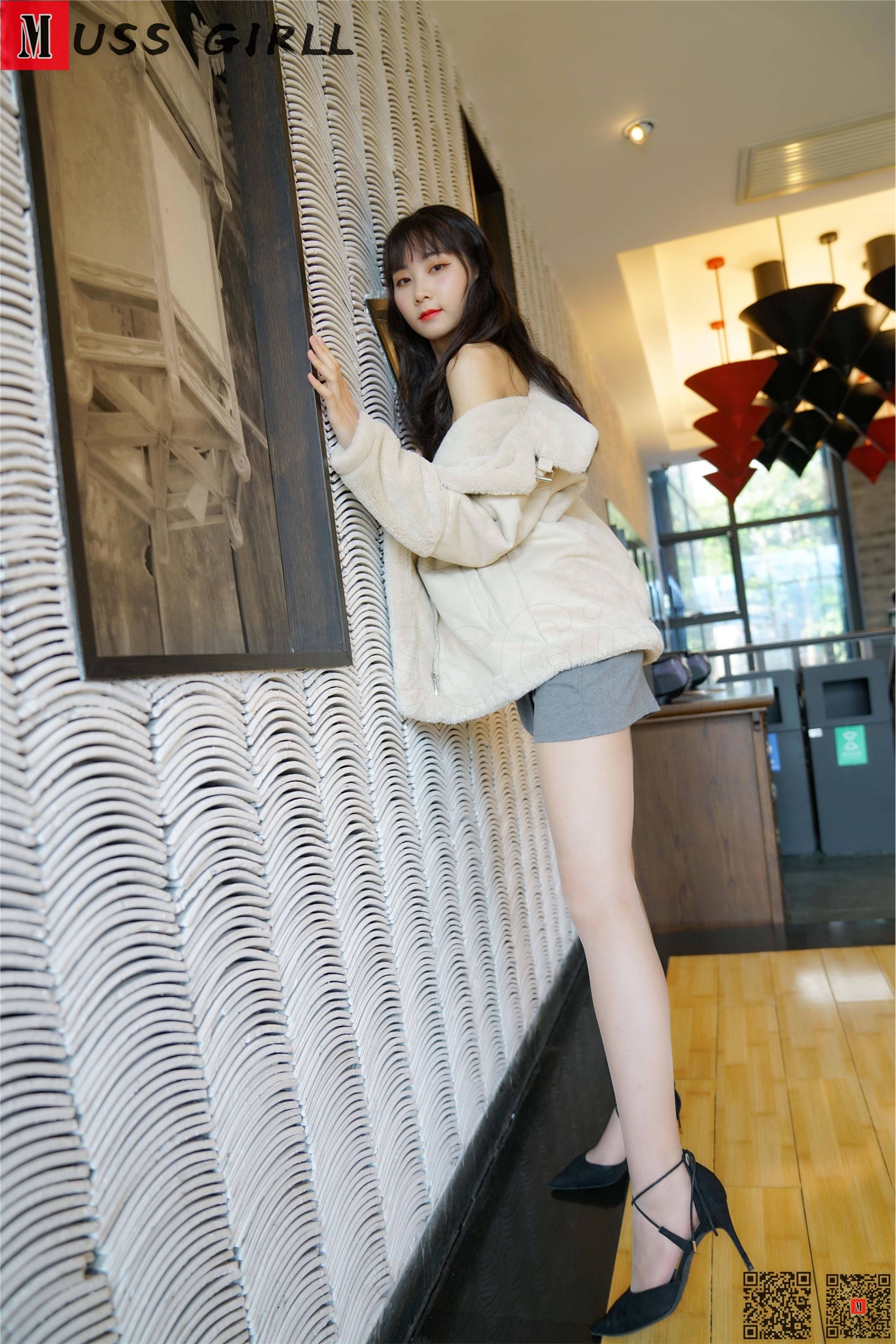 MussGirl慕丝女郎  NO.156 灰色包臀裙